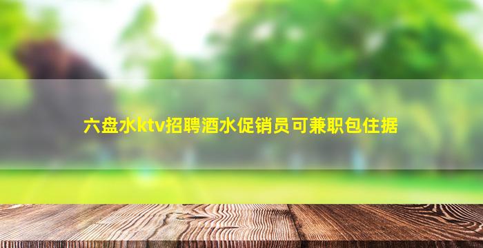 六盘水ktv招聘酒水促销员可兼职包住据